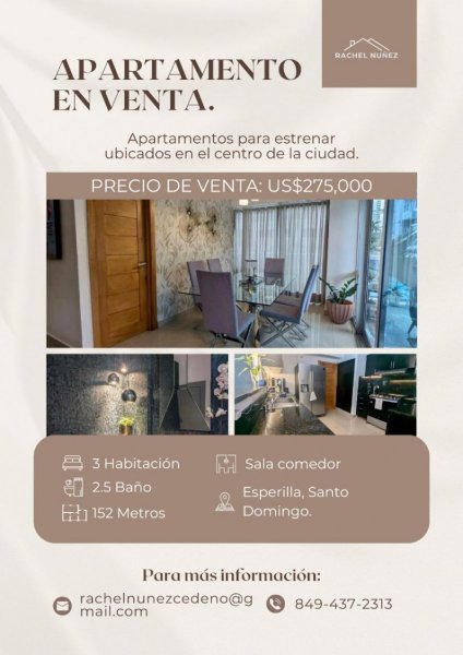 Apartamento de 3 Habitaciones en Venta en la Esperilla. 