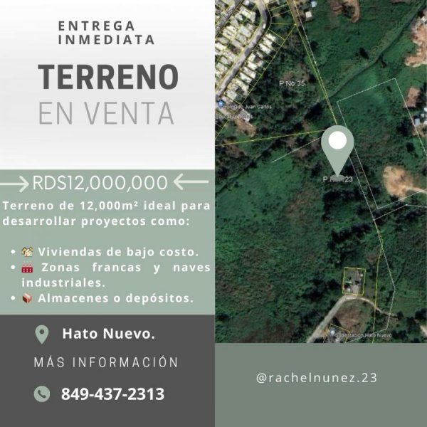 Vendo Terreno en Hato Nuevo.